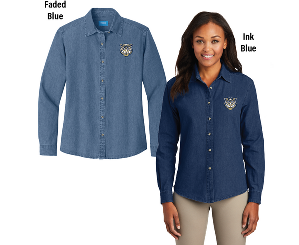 3I. Ladies' Long Sleeve Value Denim Shirt